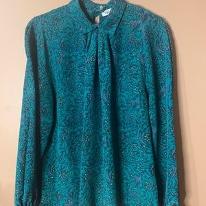 Vintage collar long sleeve shirt